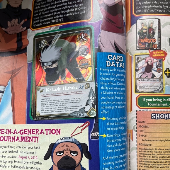 SHONEN JUMP 2010 AUG with New Kakashi Hatake Card - Picture 4 of 7